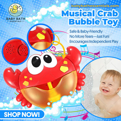 Musical Crab Bubble Toy "Magical Bath Time"